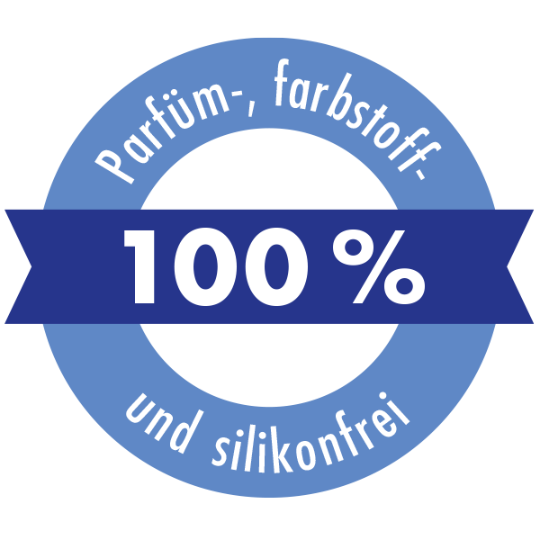 100 % Parfüm-, farbstoff- und silikonfrei 100 % Parfüm-, farbstoff- und silikonfrei
