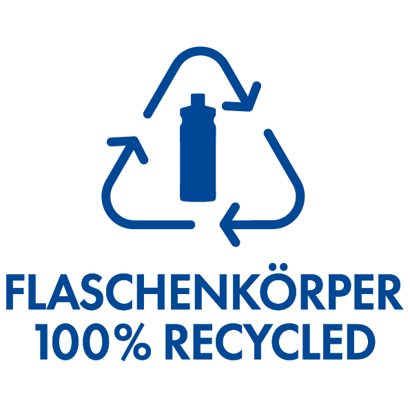 Flasche 100 % recycled Flasche 100 % recycled