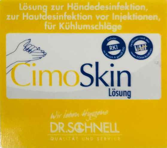 Labels Spender Händedesinfektion
