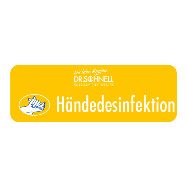Labels Spender Händedesinfektion